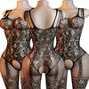 Babydoll sexy senza cavallo Lingerie Donna Costumi erotici Taglie forti Bodystocking Maglia Floreale Traslucido Catsuit Baby Doll Dress