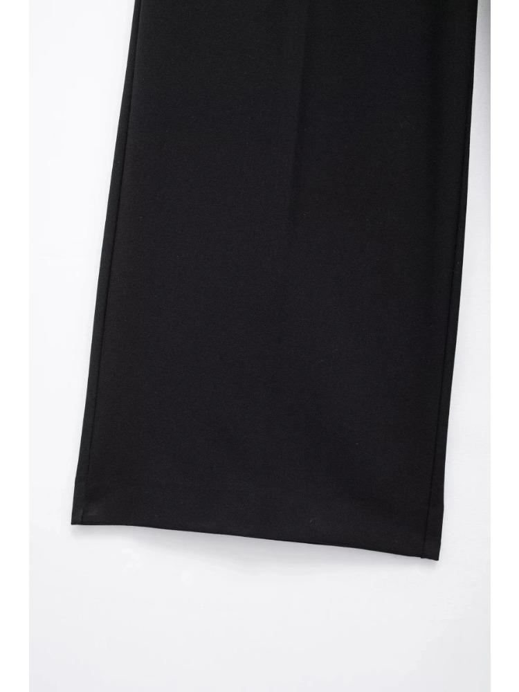 Pure Color Women High Waist Black Pants Solid Elastic Waist Wide Leg Pant Woman Fashion Lace Up Casual Loose Pants Streetwear