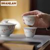 2pc/lot Hand-painted Pine Teacup Retro Tea Bowl Set Of Cups Tea-tasting Meditation Cup Jianzhan Master Cups Chinese Tea Set 40ml