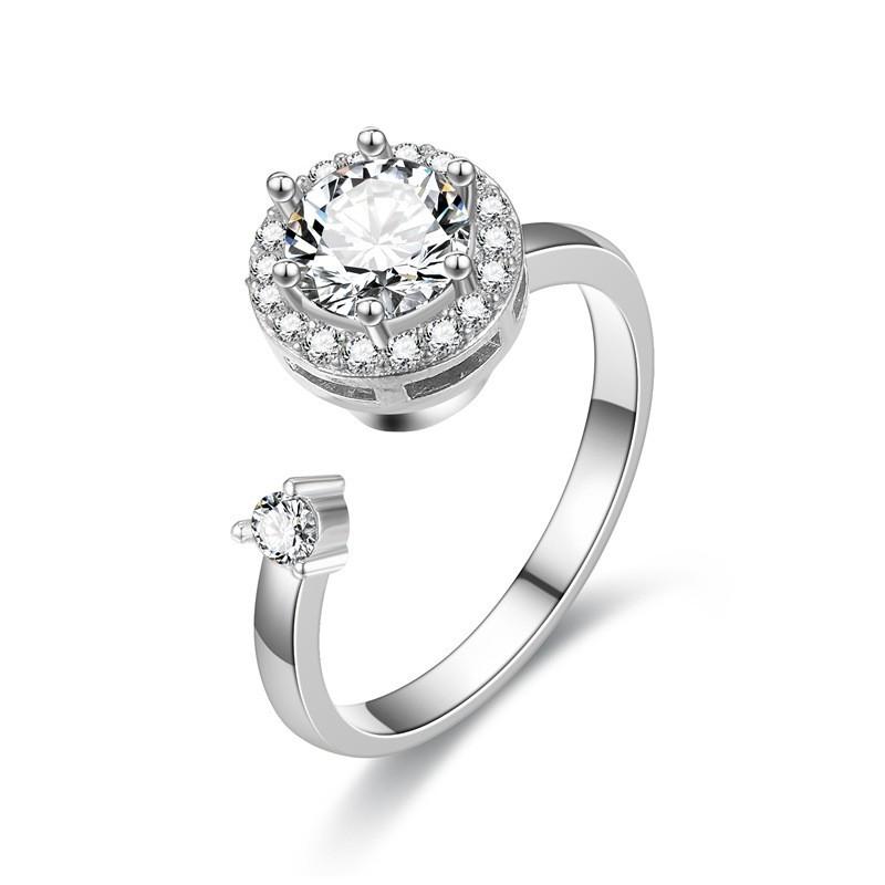 

Кільце, що обертається, з маленькою свіжою чотирилистою конюшиною, жіноче, не тьмяніє, кільце для сотні пар, ювелірні вироби one size