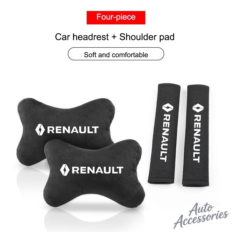 Car Seat Headrest Rest Neck Pillow Cushion Seat Belt Shoulder Pad For Renault Clio Koleos Megane Espace QM6 Kadjar Captur Scenic XX1