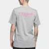 Adidas Originals Trefoil Letter Brand Logo Print Sports Short Sleeve T-Shirt Men Tops Medium-Hemp-Gray HS3028
