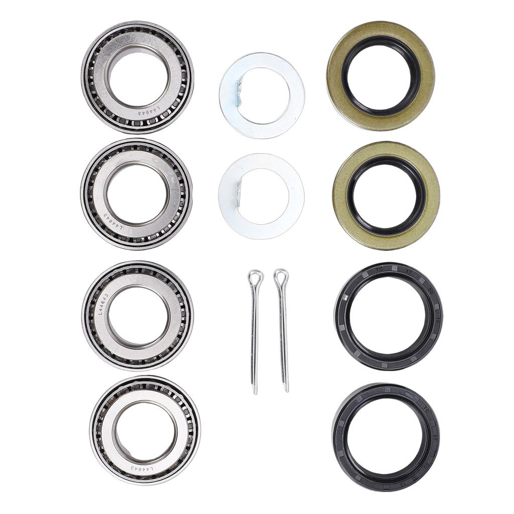 2er Set Anhänger Radnabe Lager Kit L44643 für 1 Zoll 2000 2200lbs Achse mit Fettdichtungen Splint Dichtung