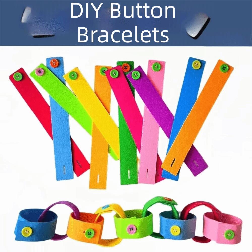 Felt Felt Button Bracelet Diy Montessori Early Education Educational Teaching Aids Kindergarten