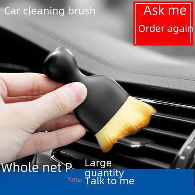 "Soft Bristle Car Cleaning & Dust Removal Brush for Curves and Air Outlets"