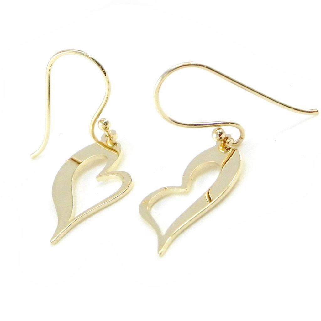 Les Trésors De Lily [F6452] - Gold Plated 'Love' Earrings Golden - 26x13 Mm