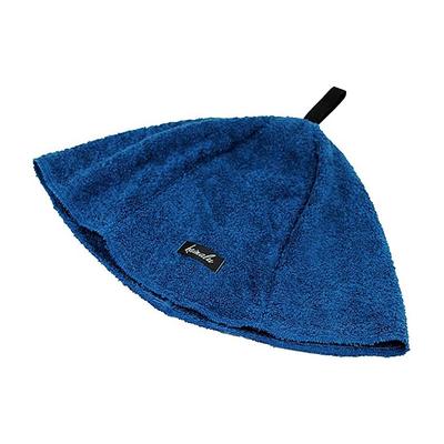 oruTa Sauna Hat Light Deep-fitting Design Prevents Overheating Protects Hair from Damage 100% Cotton Navy