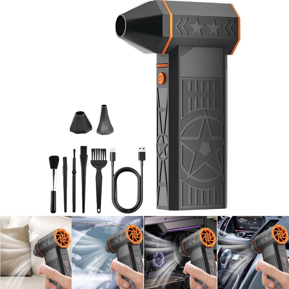 Brushless Turbo Fan 240W High-Speed Portable 8000mAh Rechargeable 57m/s Typhoon Wind Type-C Charging Camping Fan