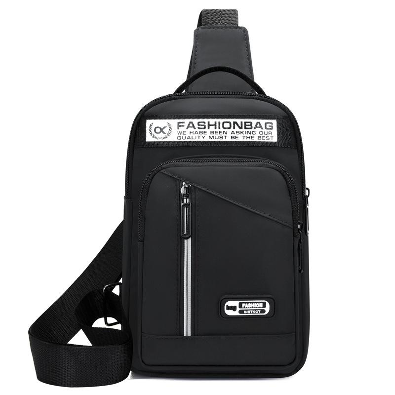 Geantă de piept pentru bărbați, simplă, de mare capacitate, de călătorie în aer liber, geantă de umăr, modă casual, geantă de piept multifuncțională