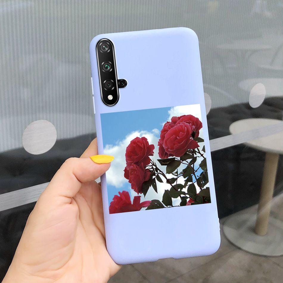 For Huawei Nova 5T Case Beautiful Girl Flower Phone Case For Huawei Nova5T YAL-L21 Soft Silicone Shockproof Back Cover Bumper