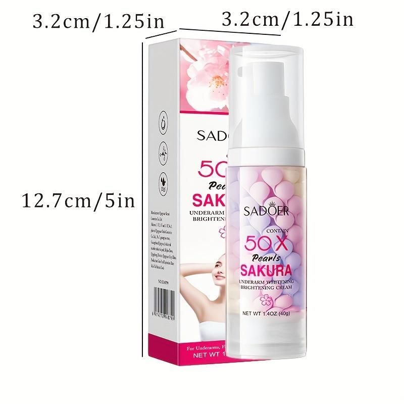 Sakura Collagen Underarm Whitening Brighten Cream,Moisturize, Smooth and Delicate Light Beige, Improve Dryness and Dark Yellow of Underarm Light Beige