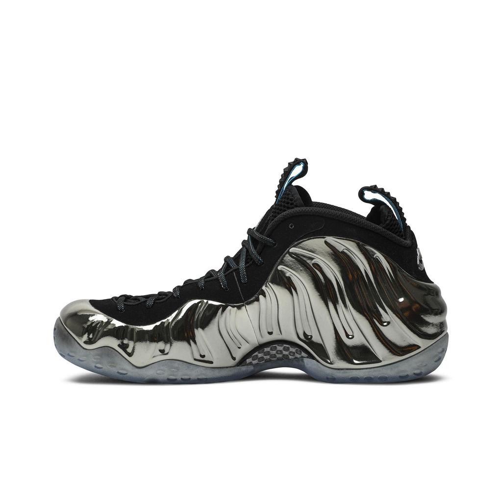 Nike Air Foamposite One QS 'All-Star - Chromeposite' (Unisex) Silver / Silver-Black Basketball Shoes 744306 001