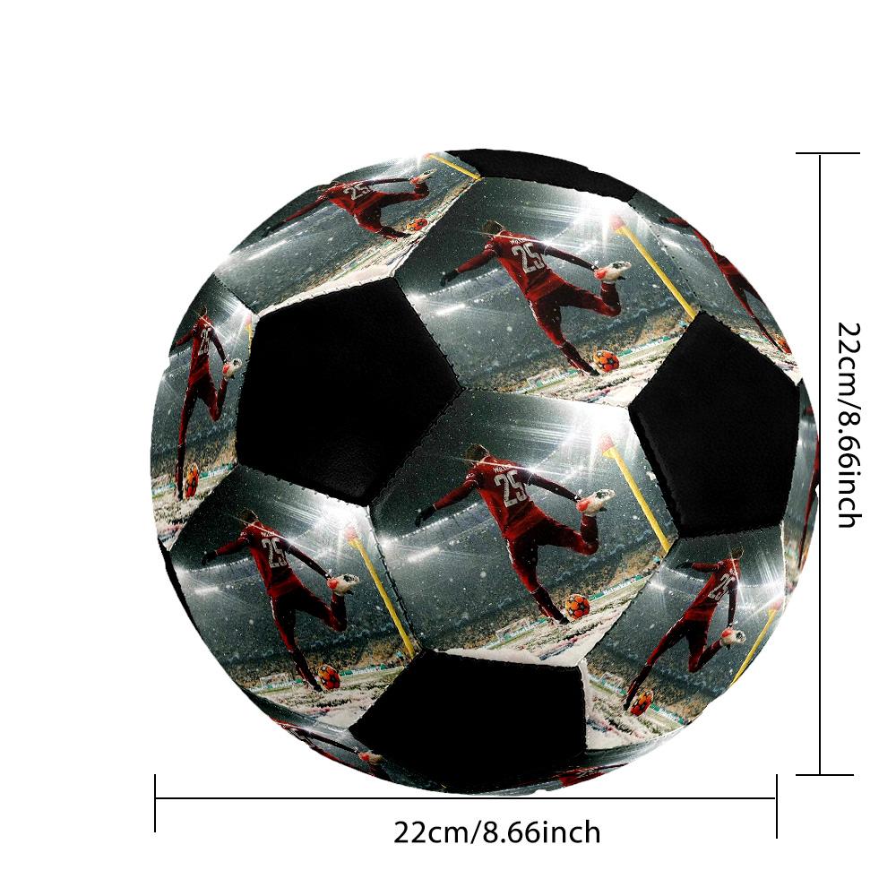 Snowy Soccer Kick Personalized photo Size 5 Soccer Ball Machine Sewn Indoor/Outdoor Training and Matches Personalized Printing soccer