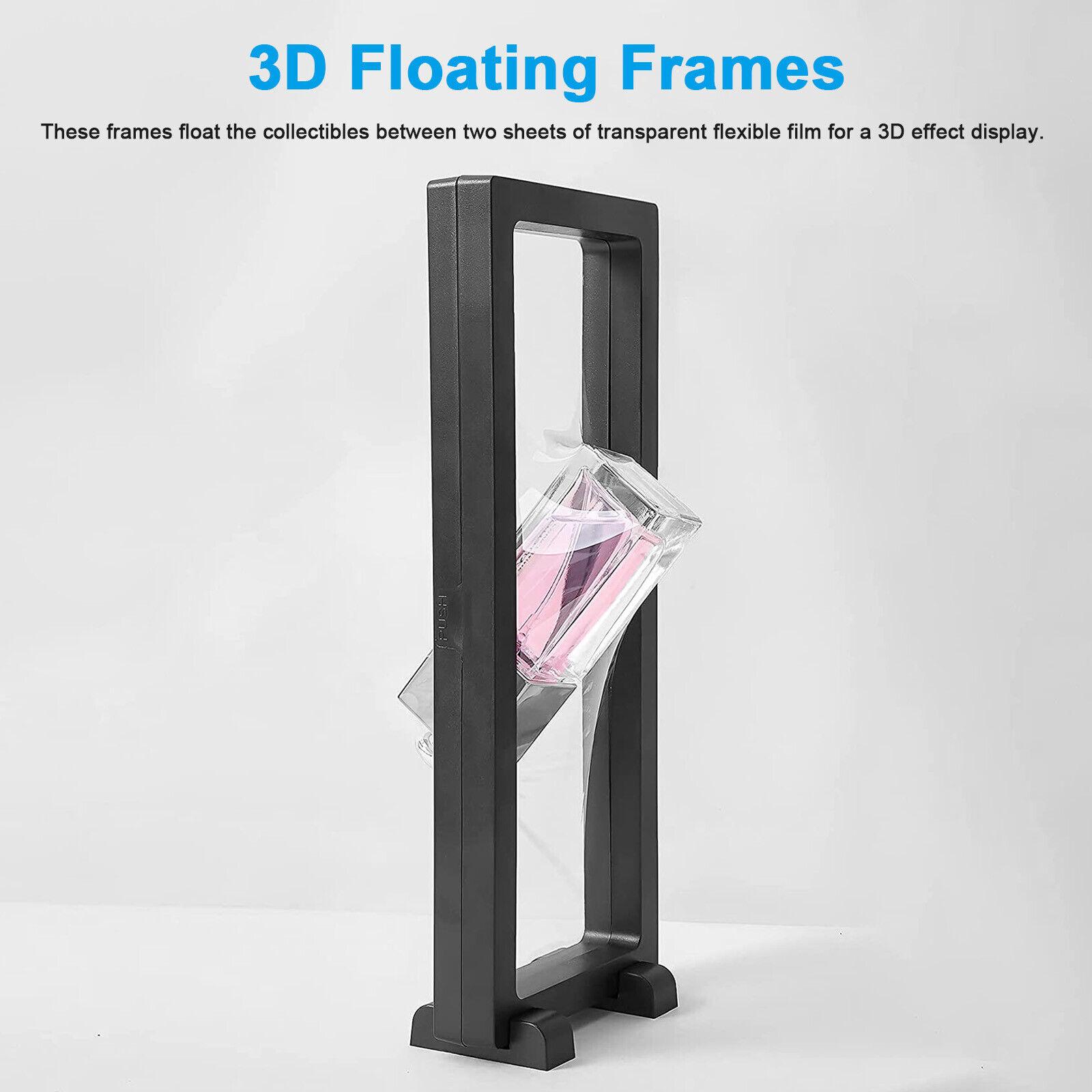 

2 шт. Дисплей с 3D-эффектом, плавающая рамка для монет, коробка, подставка для ювелирных изделий, кейс с подставкой, черная PE-пленка, демонстрационная коробка United States