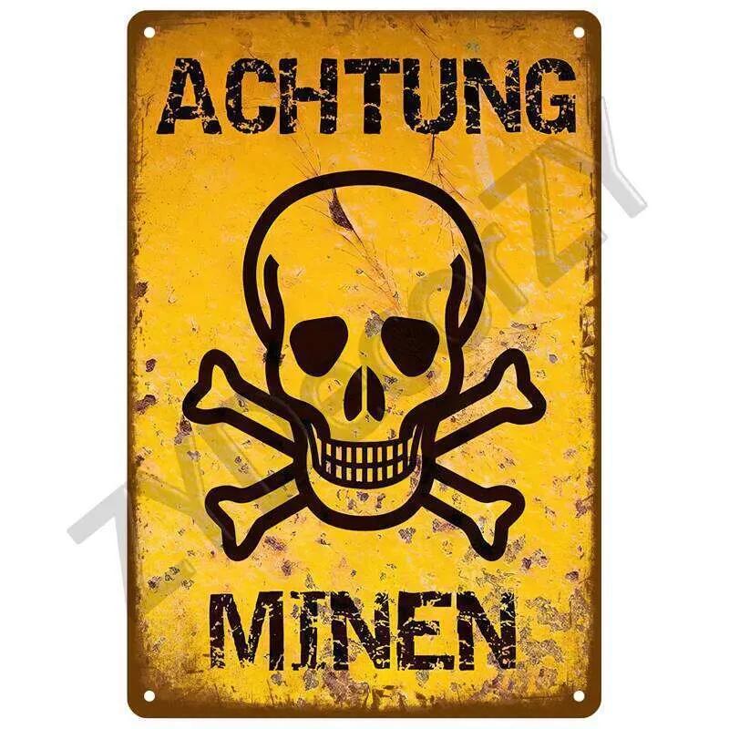 Warning Retro Tin For Home Room Wall Decor Art Metal Sign Vintage Bars Garage Cafe Club Man Cave Pubs Mural Plate Poster 26T0104 26T0104