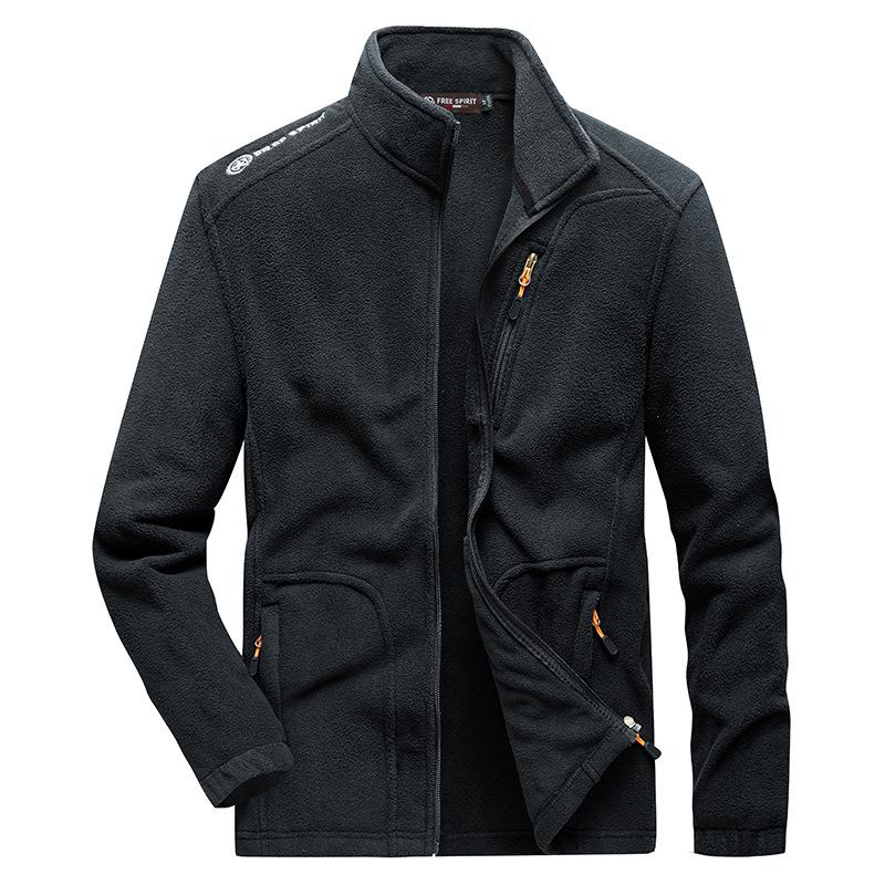 Haine din lână pentru bărbați, noi de toamnă și iarnă, fleece, caldă, ocazională, la modă, cu guler în picioare, jachetă pentru bărbați