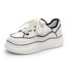 Genuine Leather White Women's Shoes Autumn and Winter New Platform Sports Dad Shoes Women's Casual Sneakers