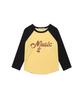 CAVISH Vintage Music Raglan Tee Yellow(Cv2Gfft551A)