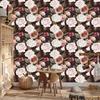 Roses and Fern Leaves Wallpaper for Living Room and Bedroom 50x1000