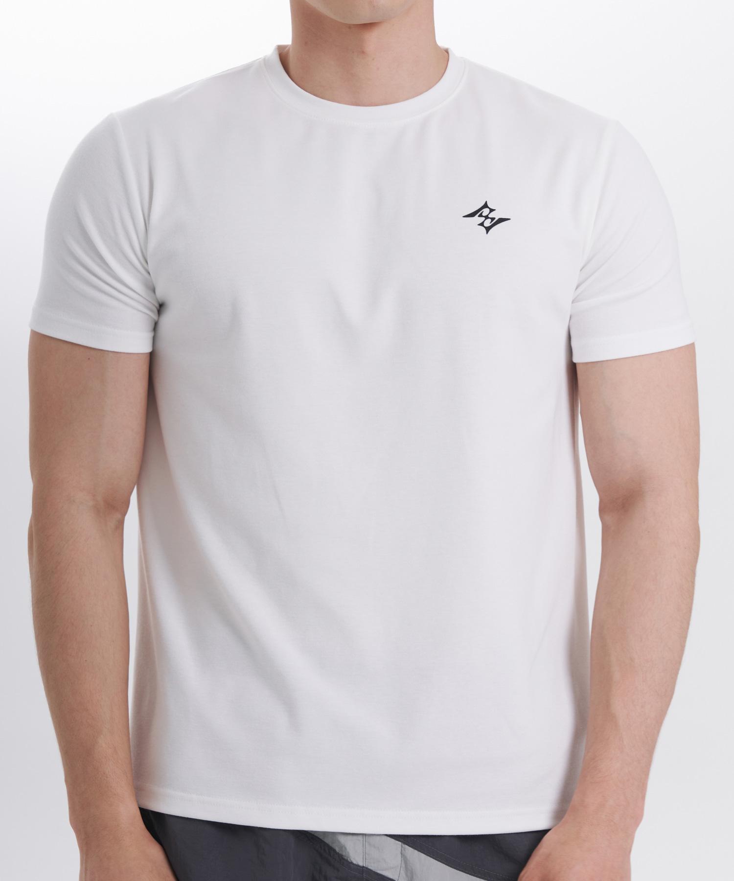 Poder Standard Logo Muscle Fit T-Shirt [Bone White] M
