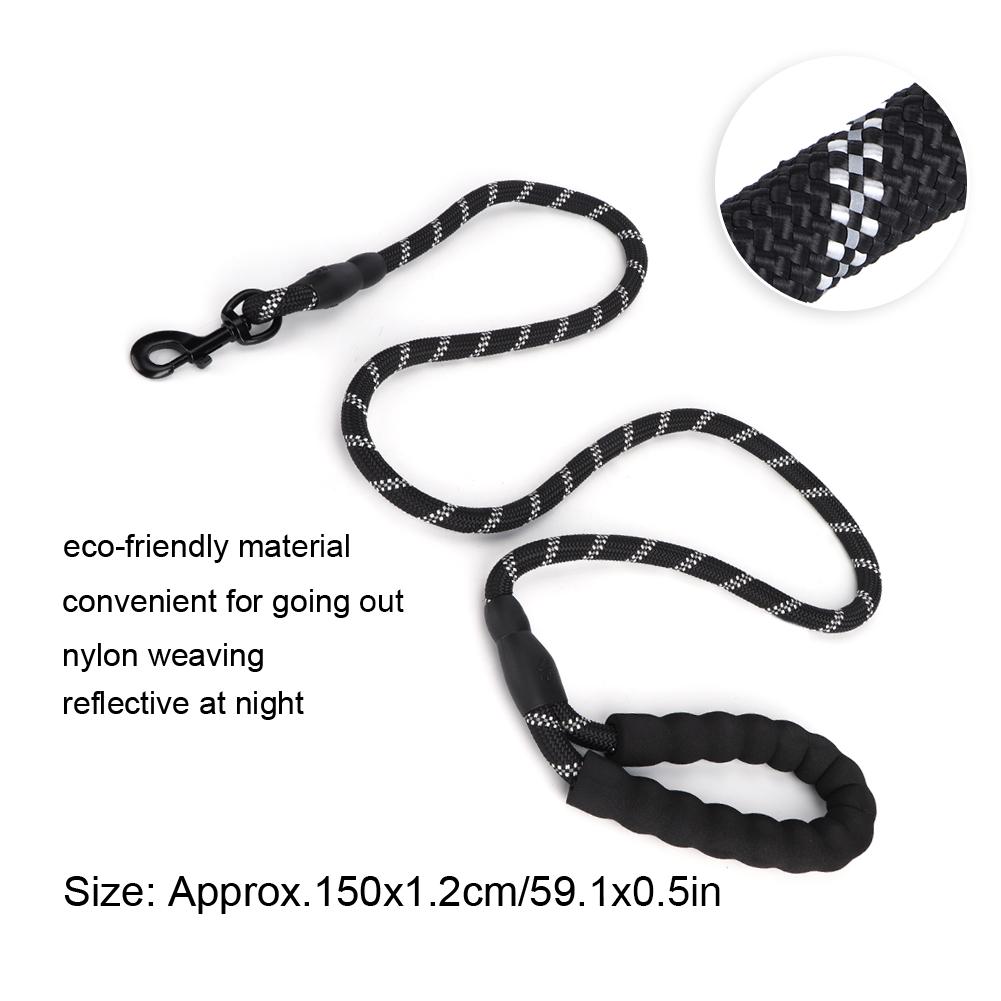 Pet Pulling Leash Nylon Reflective Dog Chain Safety Rope for Puppy Medium Large Dogs Running Walking Training