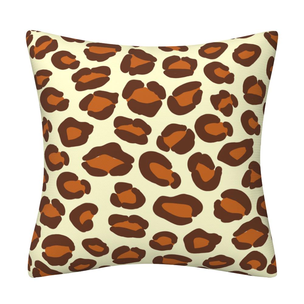 

Abstract Leopard Print Texture Short Plush Pillowcase Home Decoration Pillowcase Living Room Sofa Cushion Cushion Cover 45*45cm