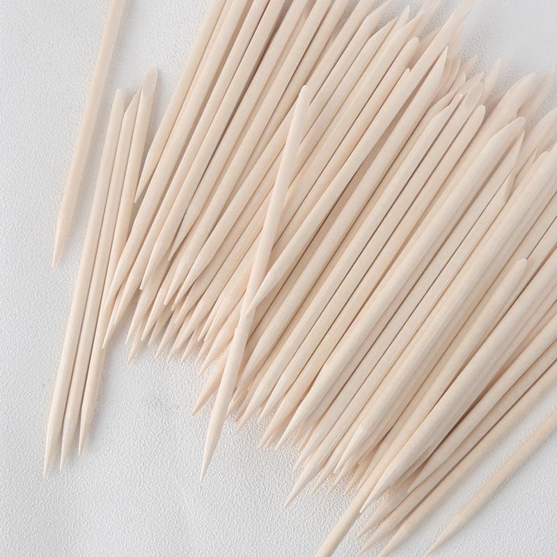 Nail Art Kit: 100 Orangen- und Buchenholzstäbchen, 11,4 cm, für Nagelapplikation & -reinigung.