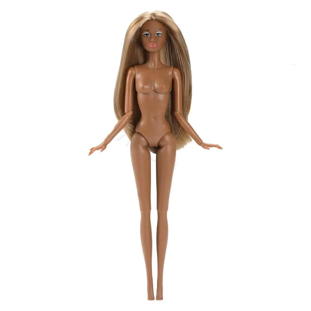 European Supermodel Nude Doll Dark Skin Action Figure Body Fashion 1/6 Doll Model  DIY Toys
