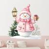 Christmas Cartoon Cute Snowman Christmas Tree Festival Party Window Decoration Wall Stickers