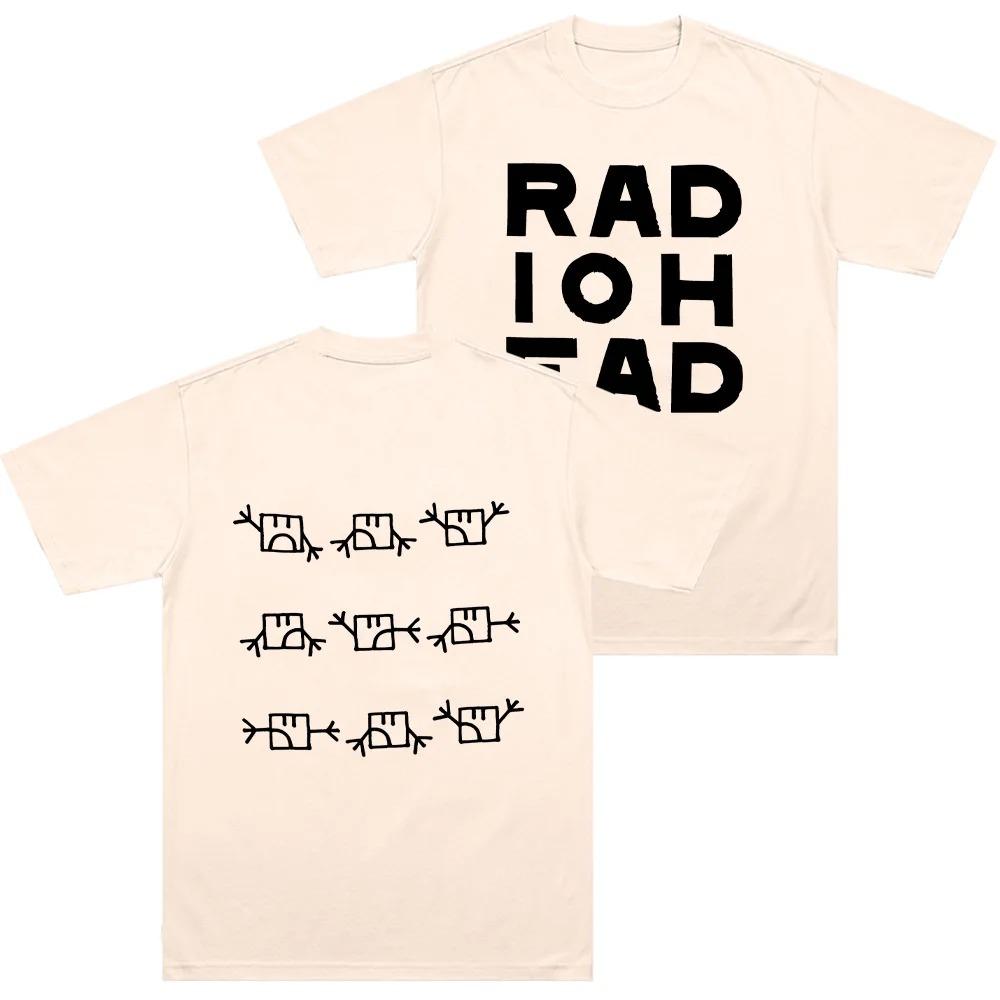 Radiohead Semaphore Graphic Tshirt Alternative Rock Band Oversized Y2k Heavy Cotton Men Women Short Sleeves Vintage Casual Tees