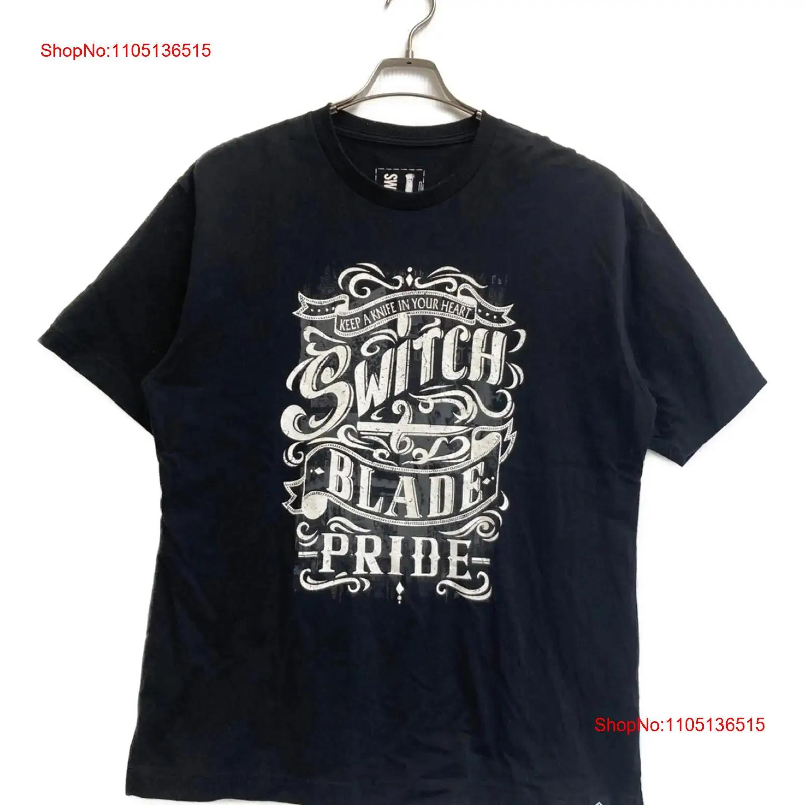 

SWITCHBLADE Old Signs Pride T shirt Size L Black Men 1201103 vintage Washed Versatile Stretched Top For Everyday Wear 5XL різнокольоровий