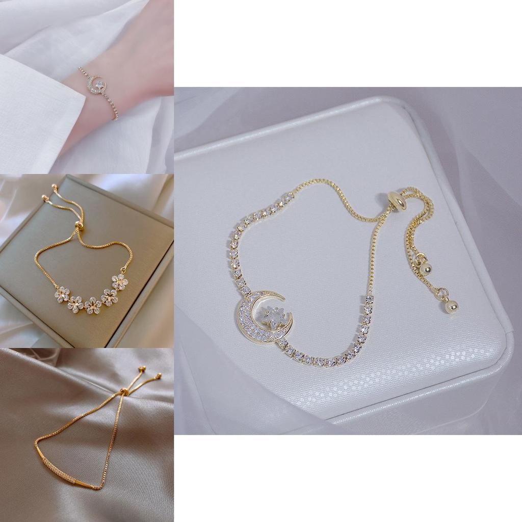 Flower Jewelry Hand Chain With Cubic Zirconia For Women Gift Occasion