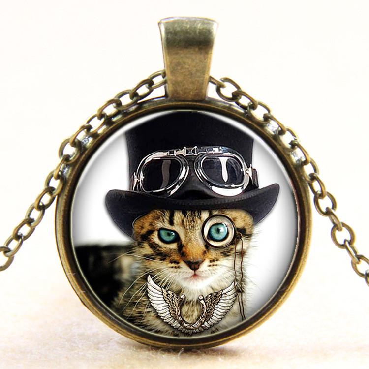 

Модное ретро-панк-стекло, круглое черное ожерелье, женские украшения