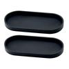 Multipurpose Silicone Ellipse Bathroom Storage Tray Waterproof Nonslip Organizers For Cosmetics And Toiletries