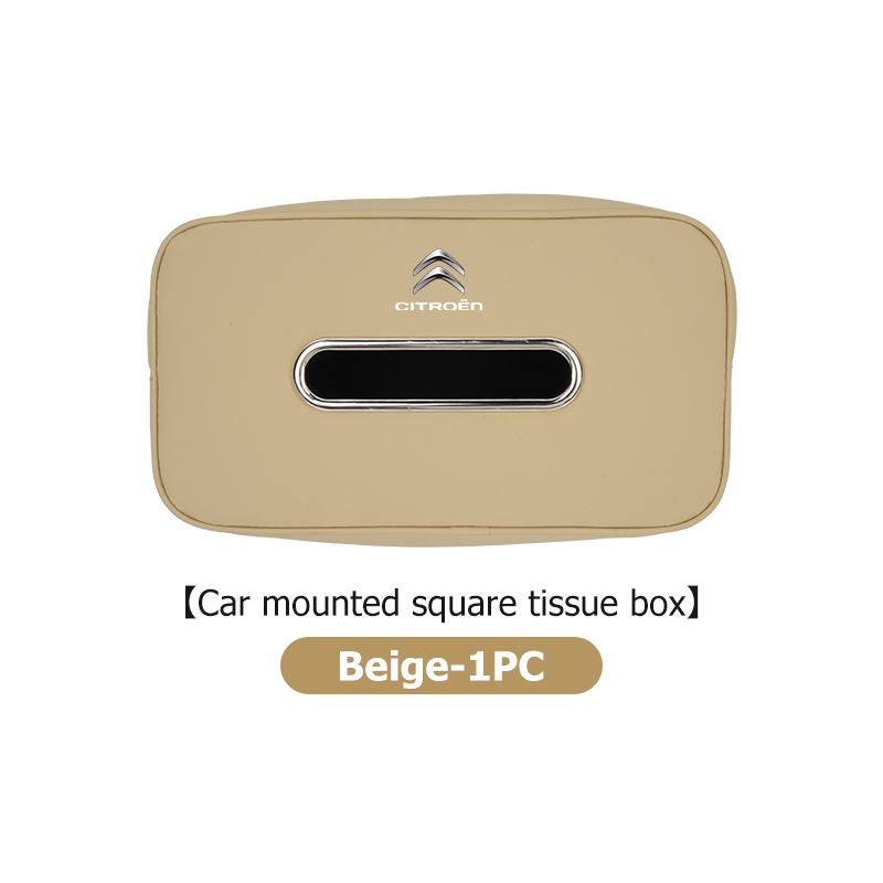 Leder Auto Logo Taschentuchbox Sitzaufhängung Papierhandtuch Aufbewahrungstasche Für Citroen C4 C3 C5 C1 C2 C6 C4L DS3 DS4 Berlingo Picasso
