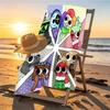 Dandy's World Print Beach Towel Design, Soft, Lightweight. for Home Bathroom, Spa, Pool, Yoga, Surfing, Camping, Gift for Family, Friend