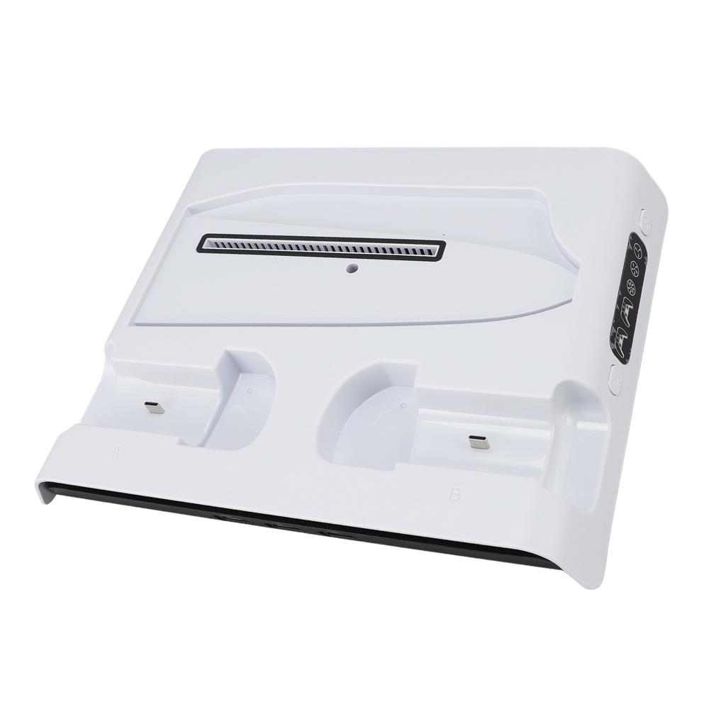 RGB Gaming Console Cooling Station 3 Level Adjustable Cooling Fan Dual Controller Charger Dock With