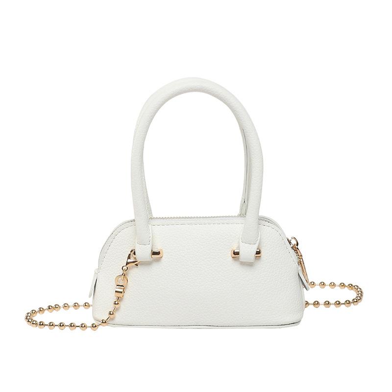 Korean Version of High-end Casual Simple Solid Color Hand-held Shell Bag Niche Trend Versatile Commuter Chain Messenger Bag Women
