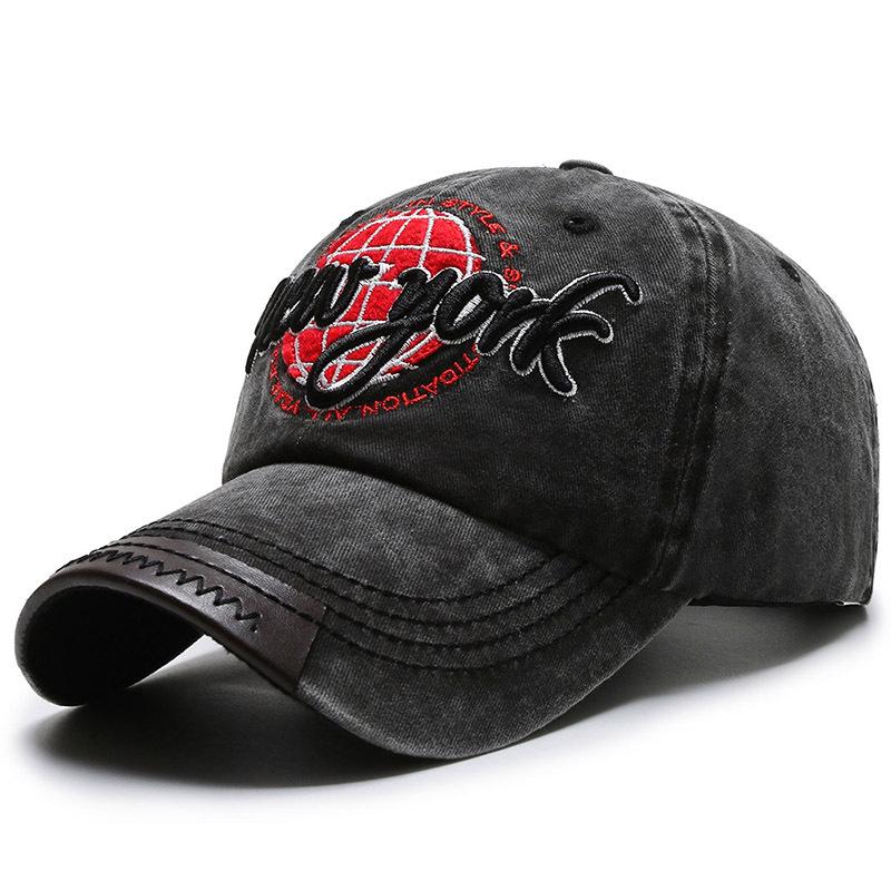 Hat Men's Washed Cloth Baseball Cap Embroidered Cap Joint Outdoor Sun Hat Spring and Autumn Casual Hat