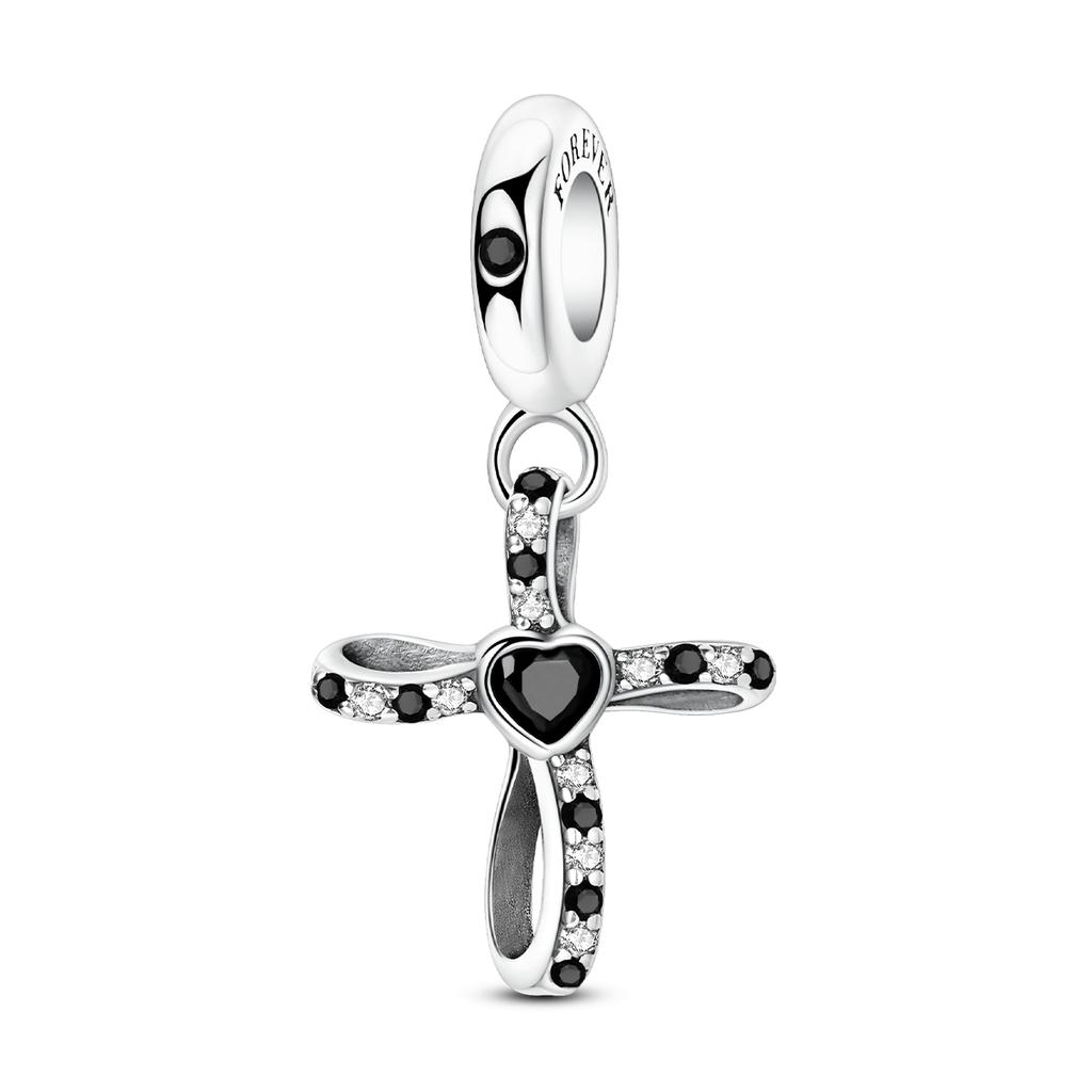 Copper Charms Beads Angel Devil'S Eye Fatima'S Hand Cross Charms Pendant Fit Original Bracelet Women Jewelry Gift