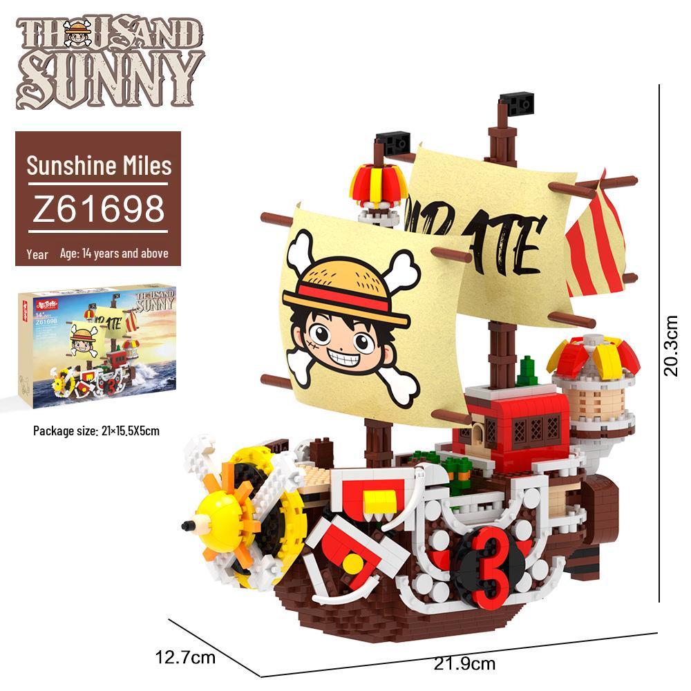 Chao Wan Pirate King Thousand Sunny Ship Building Blocks Model - Educational Creative Toy for Boys