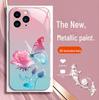 Funda líquida todo incluido con degradado de flores y mariposas para iPhone 11Pro Max Rose 14.