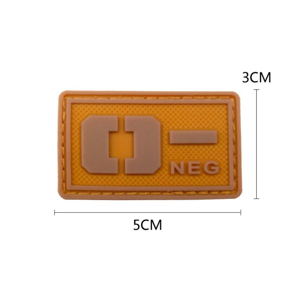 PVC Glue Stamp Blood Type Magic Sticker Embroidered Patch Emergency Armband  Helmet Decoration