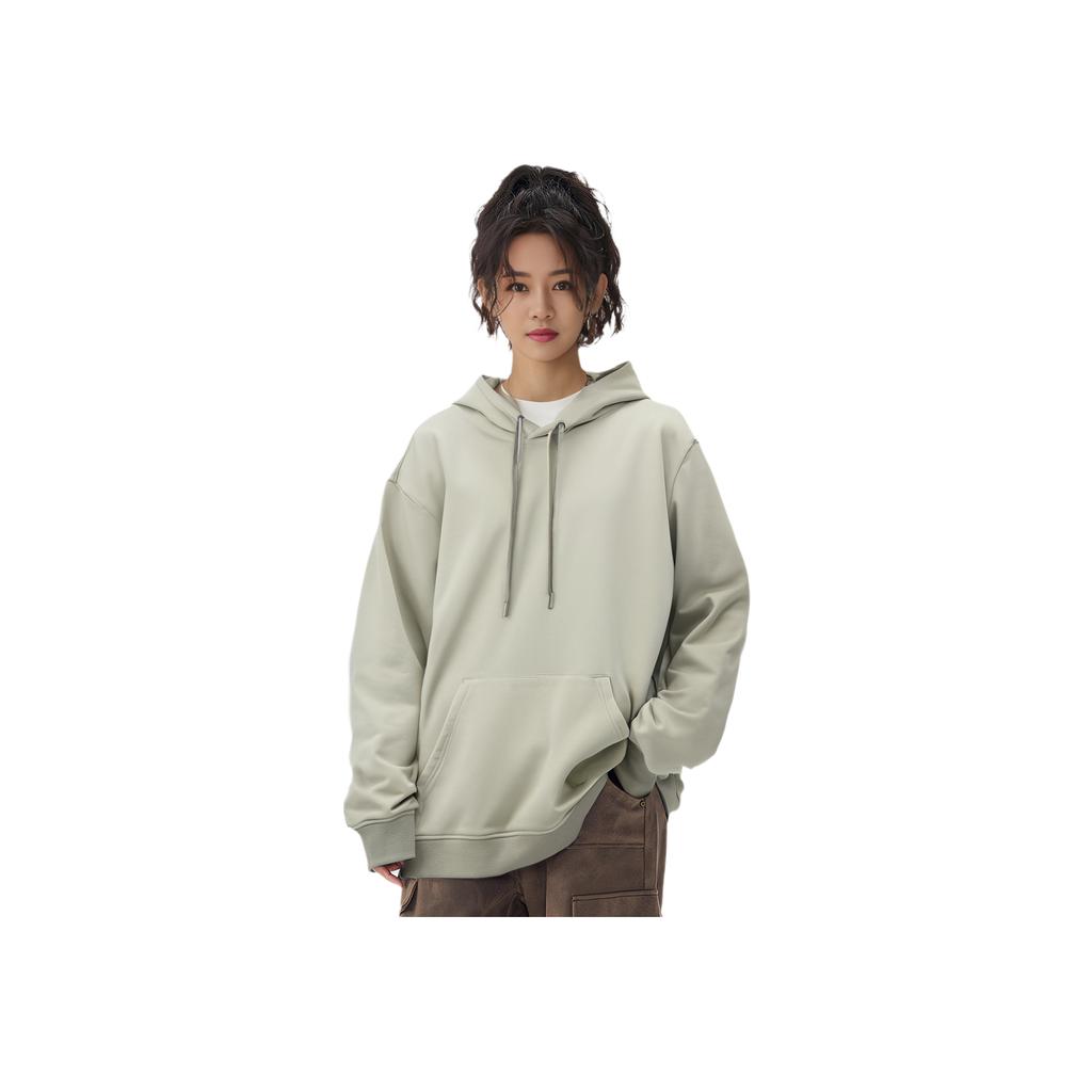 Li Ning China Color Series Einfarbiges Kapuzen-Freizeit-Langarm-Sweatshirt Herren-Sweatshirt Steingrau AWDT963-7