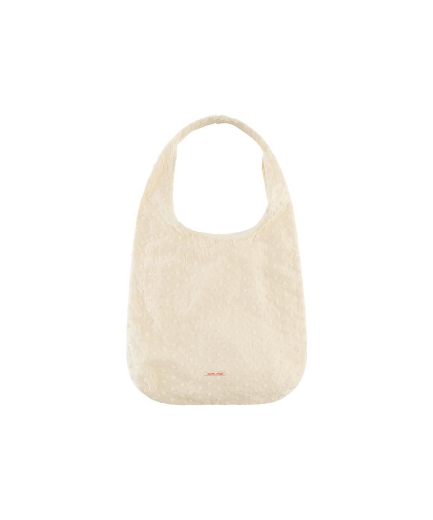 Vanone Atelier B3025 Jardin Lace Hobo Bag_Cream