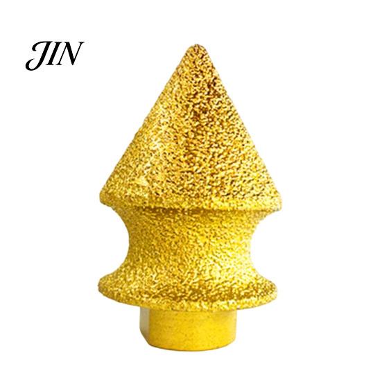 Quartz Drill Bit Diamond Chamfering for Grinder, 4-in-1 Hole Saw, Beveling Grinding Head Arc Trimming Chamfering/Hole Enlarging/Polishing/Arc