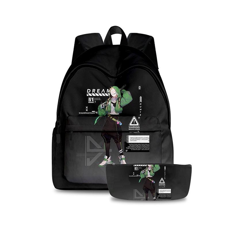 2pcs/set Dreamwastaken Dream Smp 3d Printed Backpack Schoolbag Pencil Bag For Men And Women