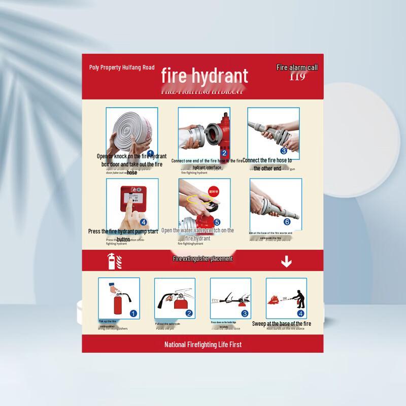 Reflective Fire Hydrant Usage Sign