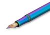 Kaweco Collection Liliput Kolibri I Fountain Premium Rainbow Color Reservoir Pen with Rainbow Steel Nib for Ink Writing EF Nib Pen, Cartridges,