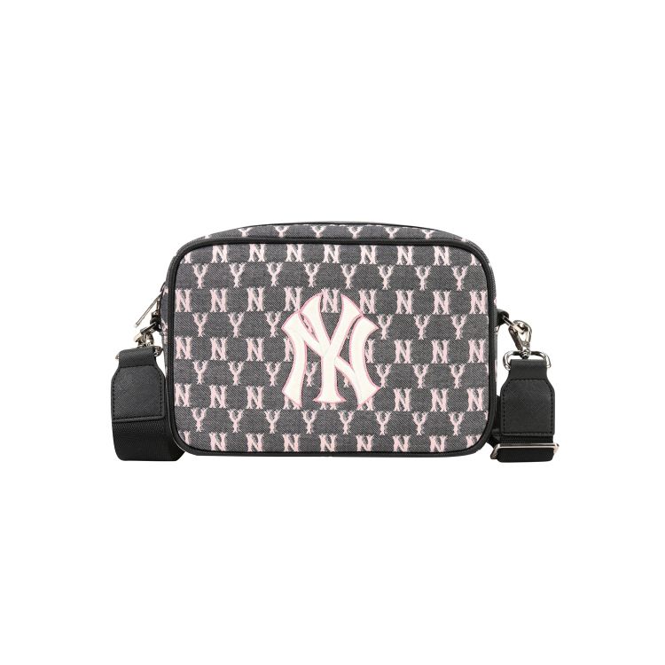 MLB Monogram Series NY New York Vintage All Over Print Removable Shoulder Strap Polyester Shoulder Bag Women Shoulder Bag Gray 32BGDC011-50L Gray 29840₽
